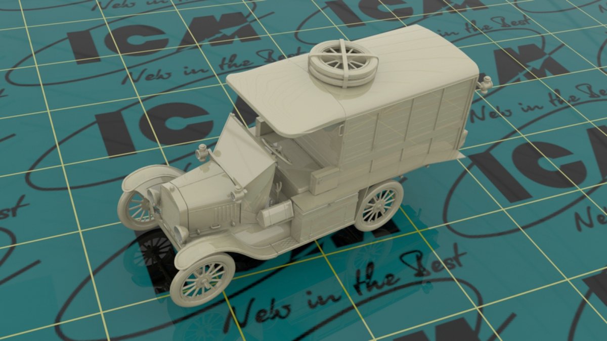 ICM 35665 Modèle T 1917 Ambulance (première version), Voiture AAFS de la Première Guerre mondiale (1/35) – image 2