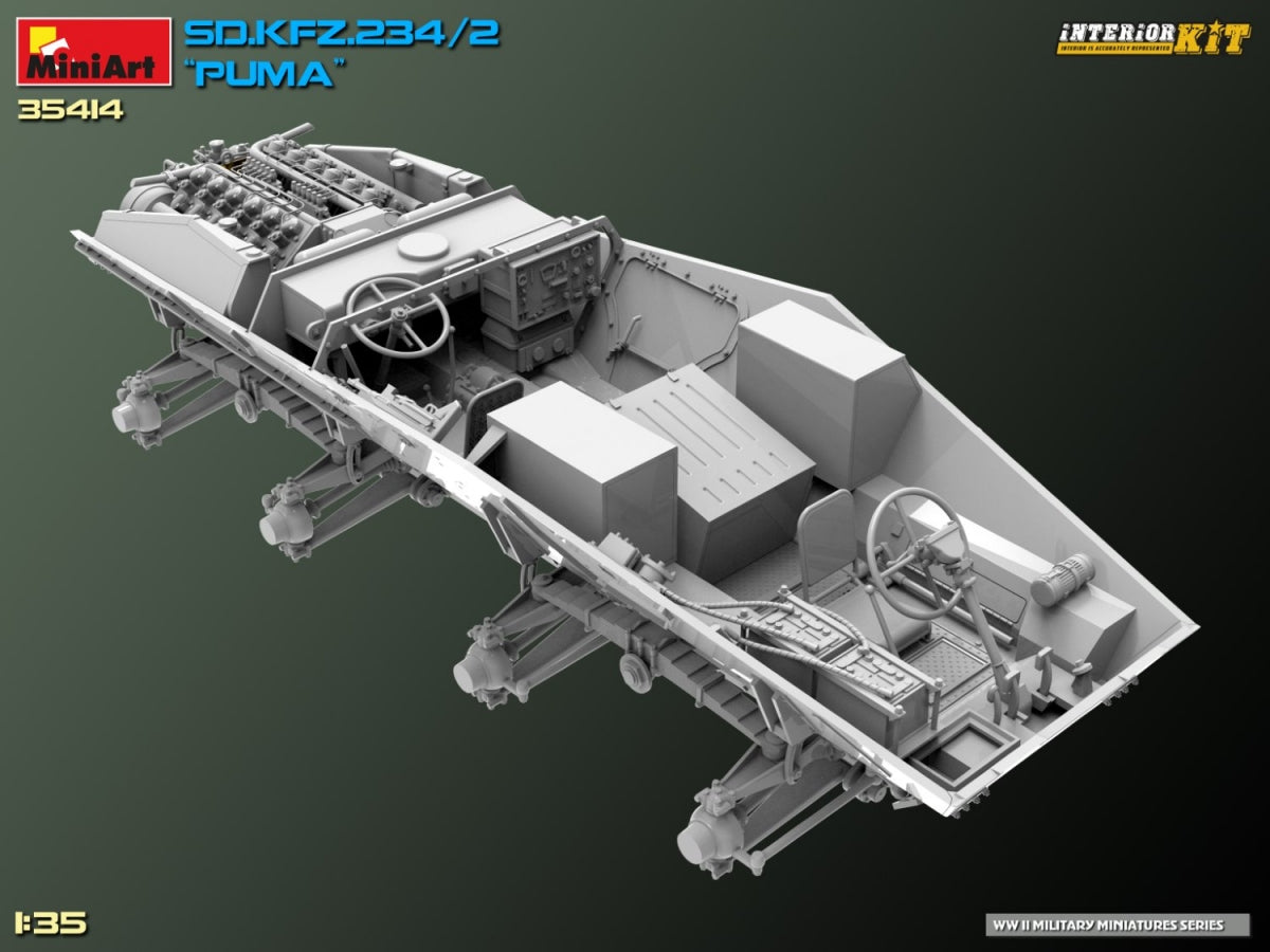 MiniArt 35414 Sd.Kfz. 234/2 PUMA. INTERIOR KIT 1/35 – Bild 35