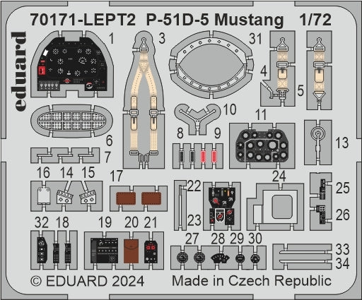 Eduard 70171 P-51D-5 Mustang - The ProfiPACK Edition 1/72 – zdjęcie 7