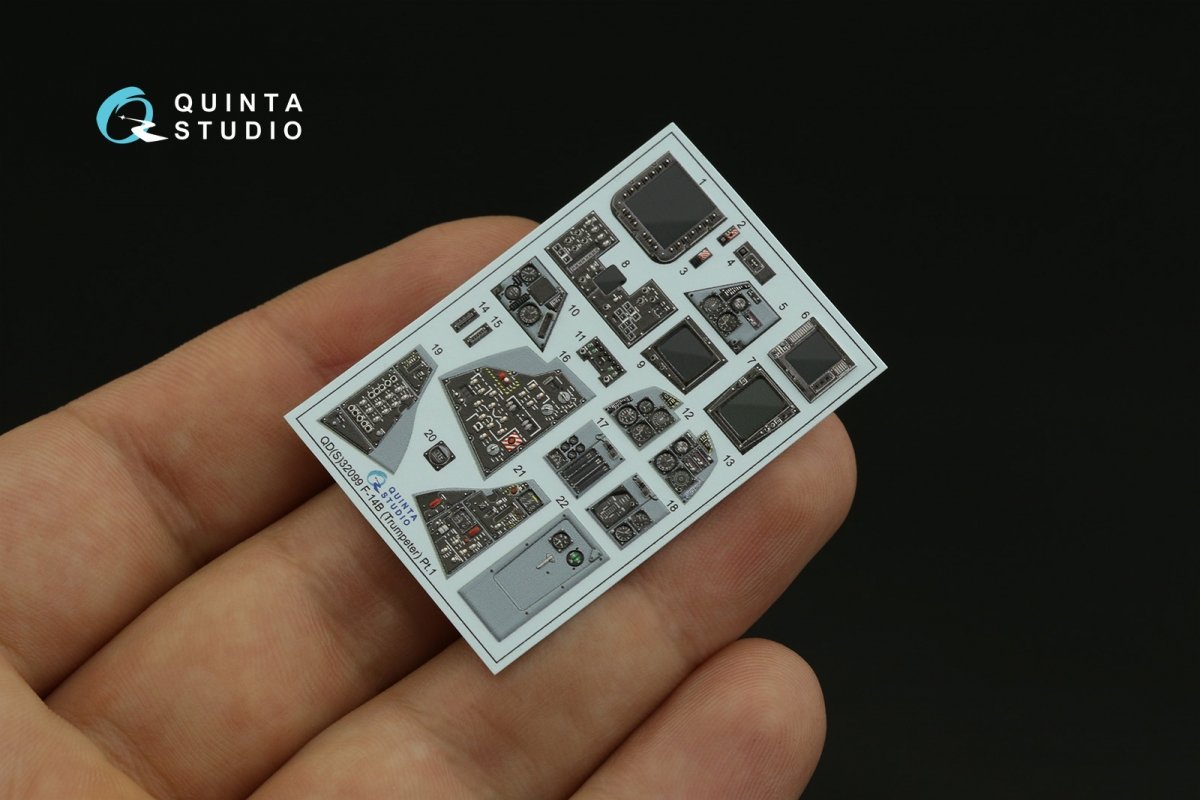 Quinta Studio QDS-32099 F-14B 3D-Printed &amp;amp; coloured Interior on decal paper (Trumpeter) (Small version) 1/32 – zdjęcie 12