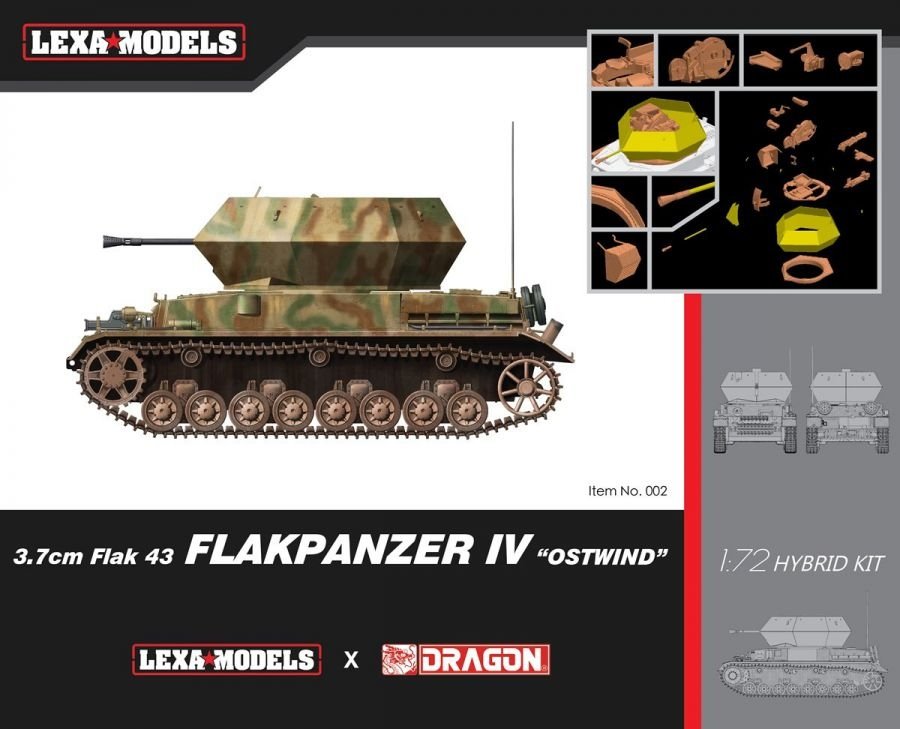 Dragon 7535 3.7cm FlaK 43 Flakpanzer IV &amp;quot;Ostwind&amp;quot; 1/72