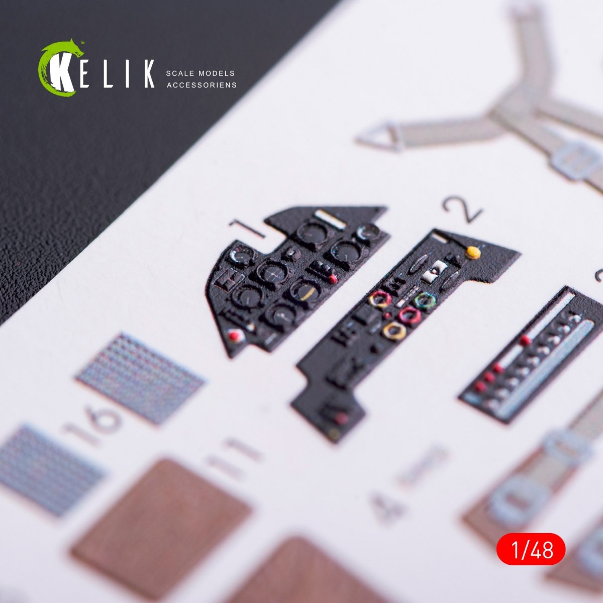 KELIK K48009 BF-109E INTERIOR 3D DECALS FOR WINGSYKITS KIT 1/48 – Bild 3