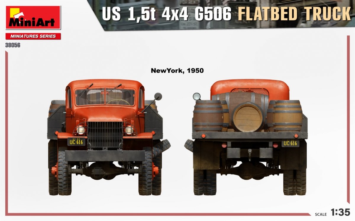 MiniArt 38056 US 1,5t 4×4 G506 FLATBED TRUCK 1/35 – zdjęcie 7