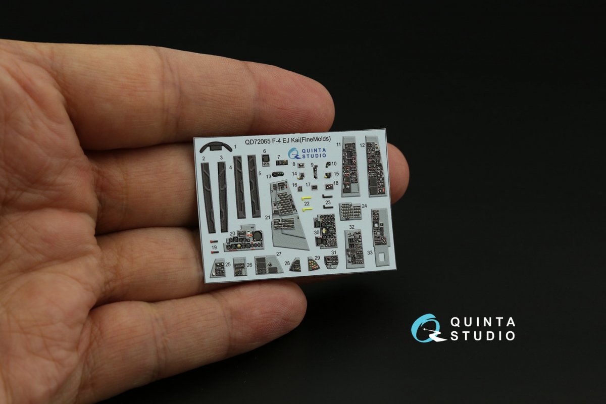 Quinta Studio QD72065 F-4EJ KAI 3D-Printed &amp;amp; coloured Interior on decal paper (FineMolds) 1/72 – Bild 3