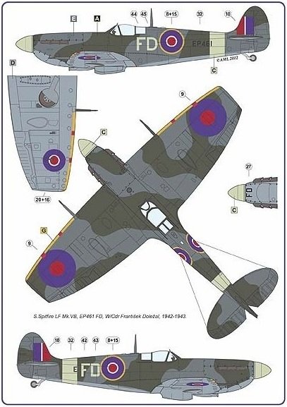 AML D32004 Czechoslovak commanders in the Spitfire 1/32 – imagen 3