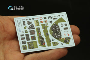 Intérieur imprimé en 3D et coloré sur papier décalcomanie Quinta Studio QD32195 F6F-5 Hellcat (Trumpeter) 1/32 – image 4