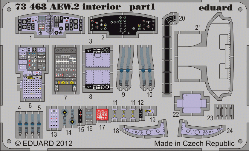 Eduard 73468 Sea King AEW.2 interior S. A. 1/72 CYBER HOBBY