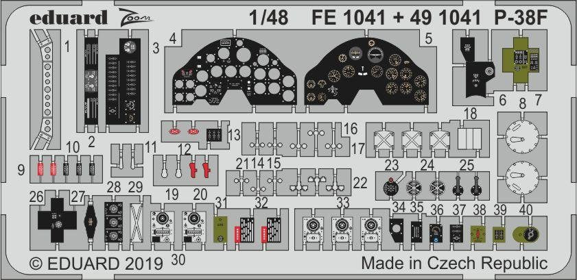 Eduard 491041 P-38F 1/48 TAMIYA – immagine 2