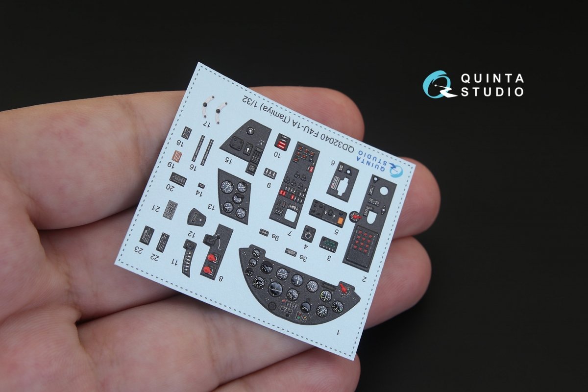 Intérieur imprimé en 3D et coloré sur papier décalcomanie Quinta Studio QD32040 F4U-1A Corsair (pour maquette Tamiya) 1/32 – image 3