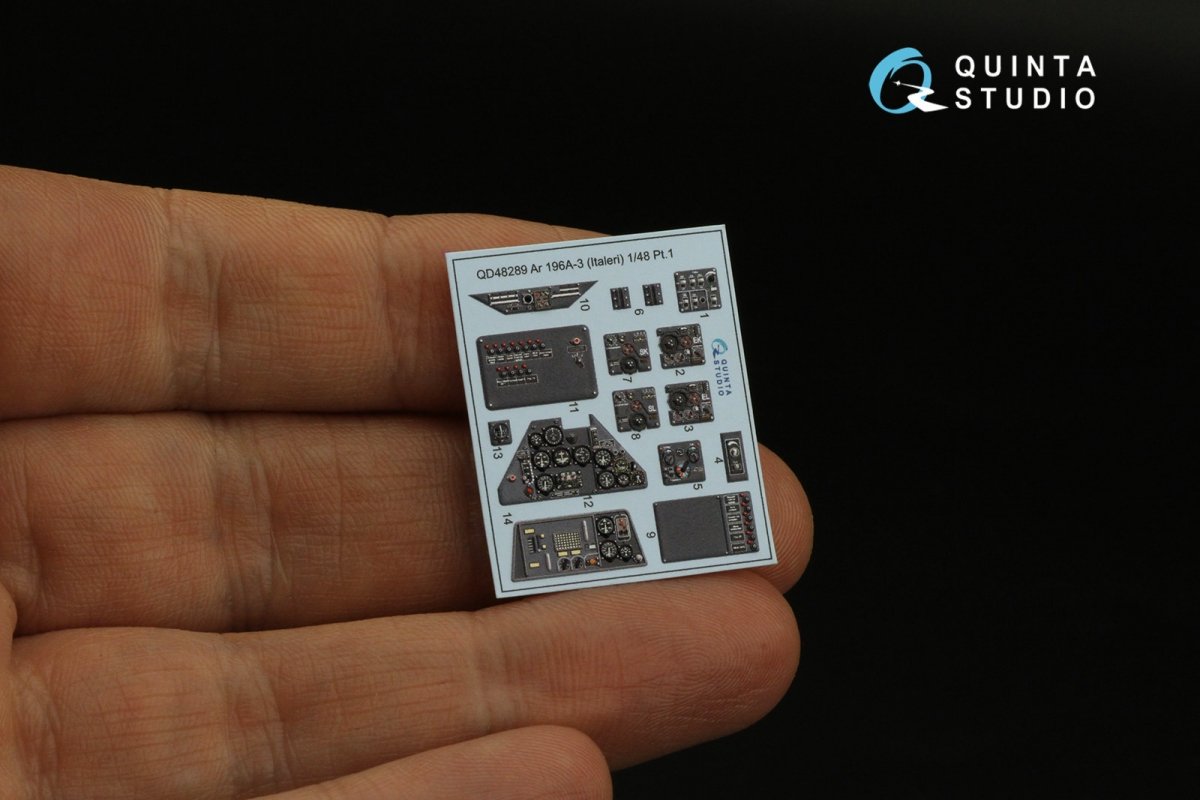 Quinta Studio QD48289 Ar 196A-3 3D-Printed &amp;amp; coloured Interior on decal paper (Italeri) 1/48 – imagen 4