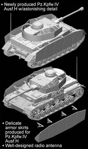 Dragon 7497 Pz.Kpfw.IV Ausf.H w/Schurzen 1/72 – Bild 4
