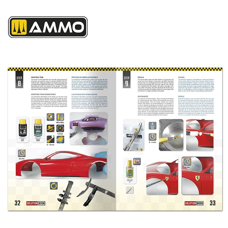 AMMO of Mig Jimenez 6604 SOLUTION BOOK 24 – How to Paint and Lacquer scale cars (Multilingual Book) – Bild 4