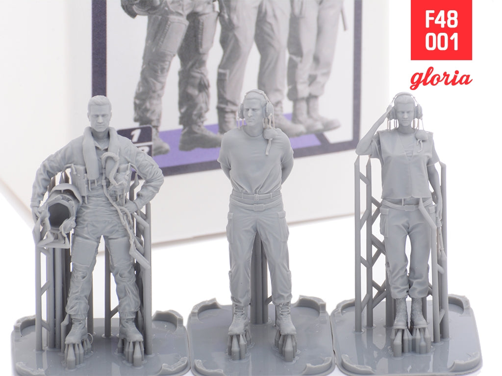 Gloria F48001 Ground Crew US Air Force vol.1 3D Printed Figures x 3 1/48 – Bild 5