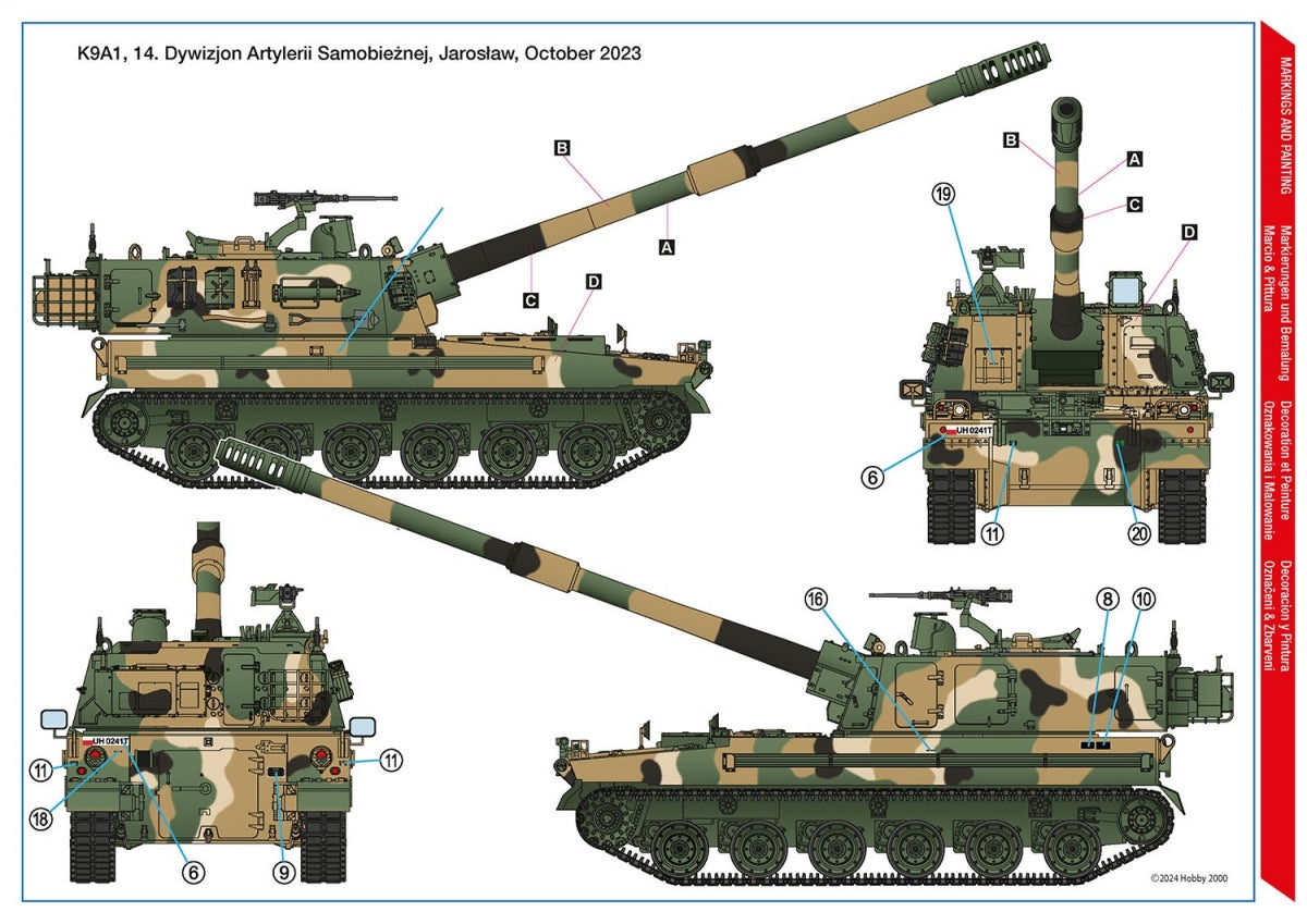 Hobby 2000 35005SE K9A1 Thunder Polish Army SPH - Special Edition ( ACADEMY + CARTOGRAF + Lufa Aber ) 1/35 – Bild 4