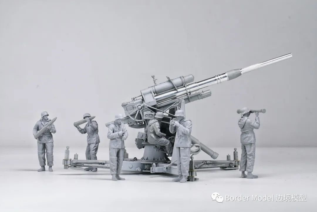Border Model BT-013 German 88mm Gun Flak36 w/6 anti-aircraft artillery crew members 1/35 – imagen 4