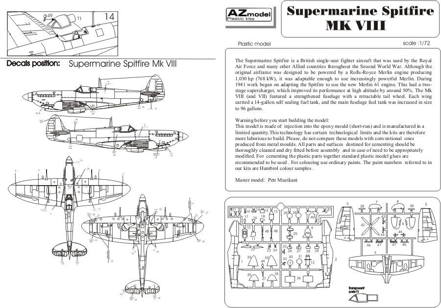 AZ Model AZ7380 Spitfire Mk.VIII RAAF 1/72 – immagine 5