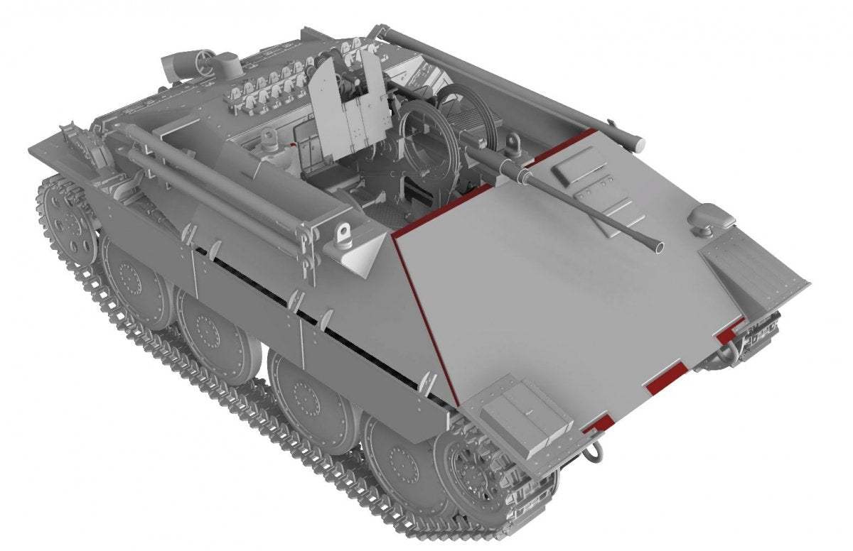 Thunder Model 35105B Bergepanzer Hetzer avec Flak de 2 cm, édition bonus de production tardive, échelle 1/35 – image 2