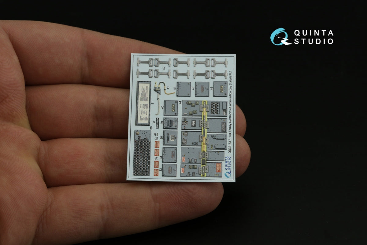 Quinta Studio QD32180 F-104S 3D-Printed coloured Interior on decal paper (Italeri) 1/32 – Bild 3