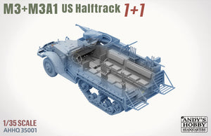 Andy&amp;#39;s Hobby Headquarters AHHQ35001 1/35 M3 &amp;amp; M3A1 U.S. WWII HALFTRACKS 1/35 – Bild 5