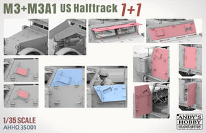 Andy&amp;#39;s Hobby Headquarters AHHQ35001 1/35 M3 &amp;amp; M3A1 U.S. WWII HALFTRACKS 1/35 – Bild 7