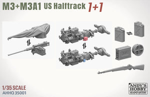 Andy&amp;#39;s Hobby Headquarters AHHQ35001 1/35 M3 &amp;amp; M3A1 U.S. WWII HALFTRACKS 1/35 – Bild 8