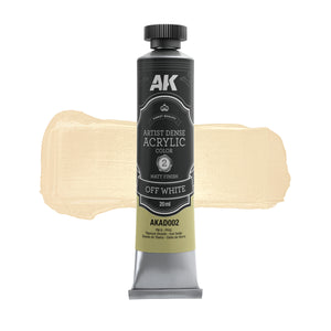 AK Interactive AKAD104 Artist Dense Acrylic Colors - Black &amp;amp; White Color Set – imagen 3