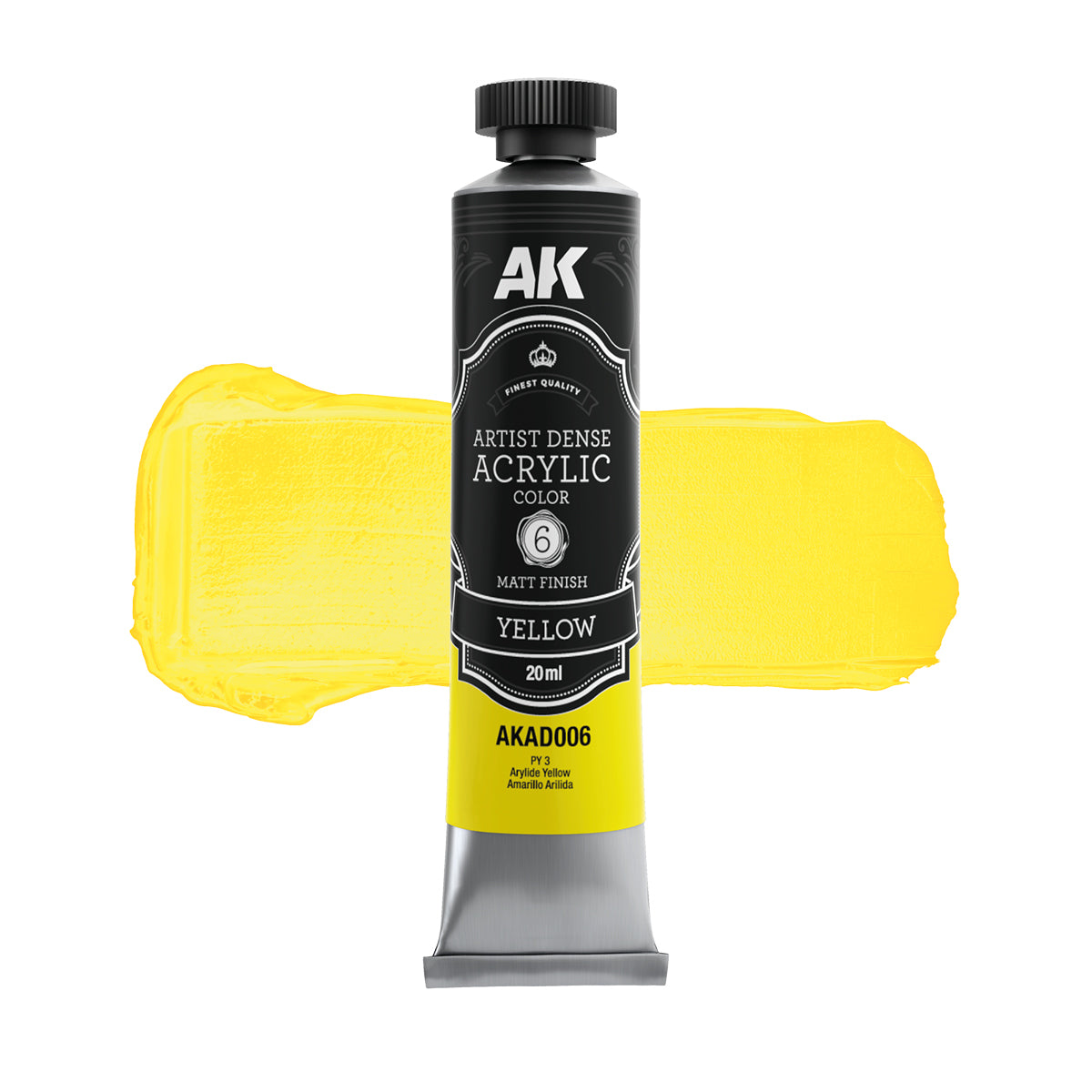 AK Interactive AKAD106 Artist Dense Acrylic Colors - Yellow Color Set – immagine 4