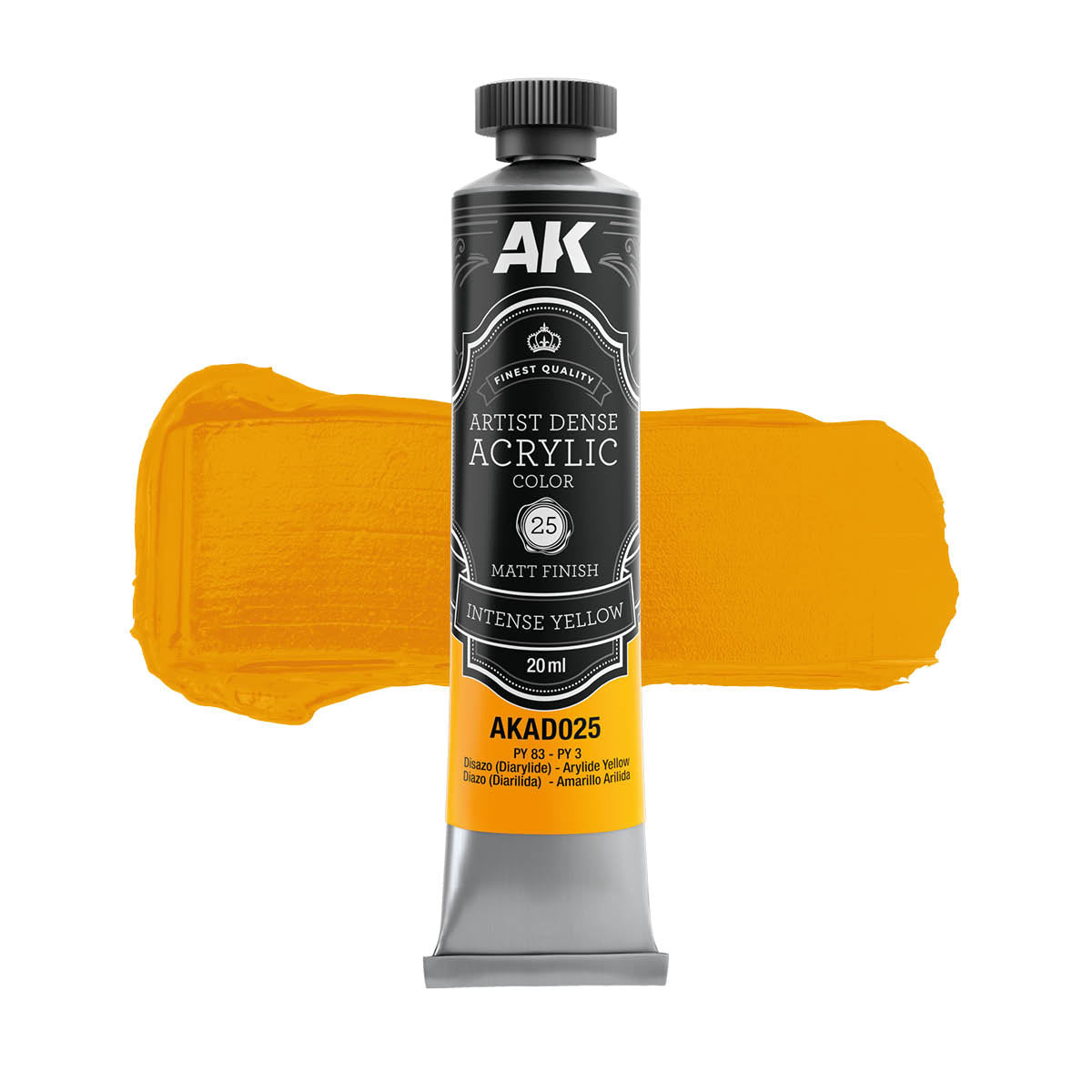 AK Interactive AKAD106 Artist Dense Acrylic Colors - Yellow Color Set – immagine 2