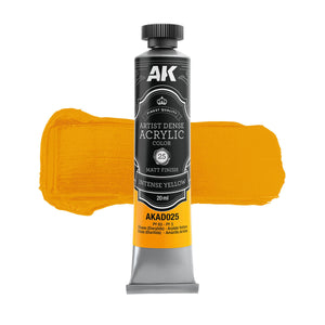 AK Interactive AKAD106 Artist Dense Acrylic Colors - Yellow Color Set – immagine 2