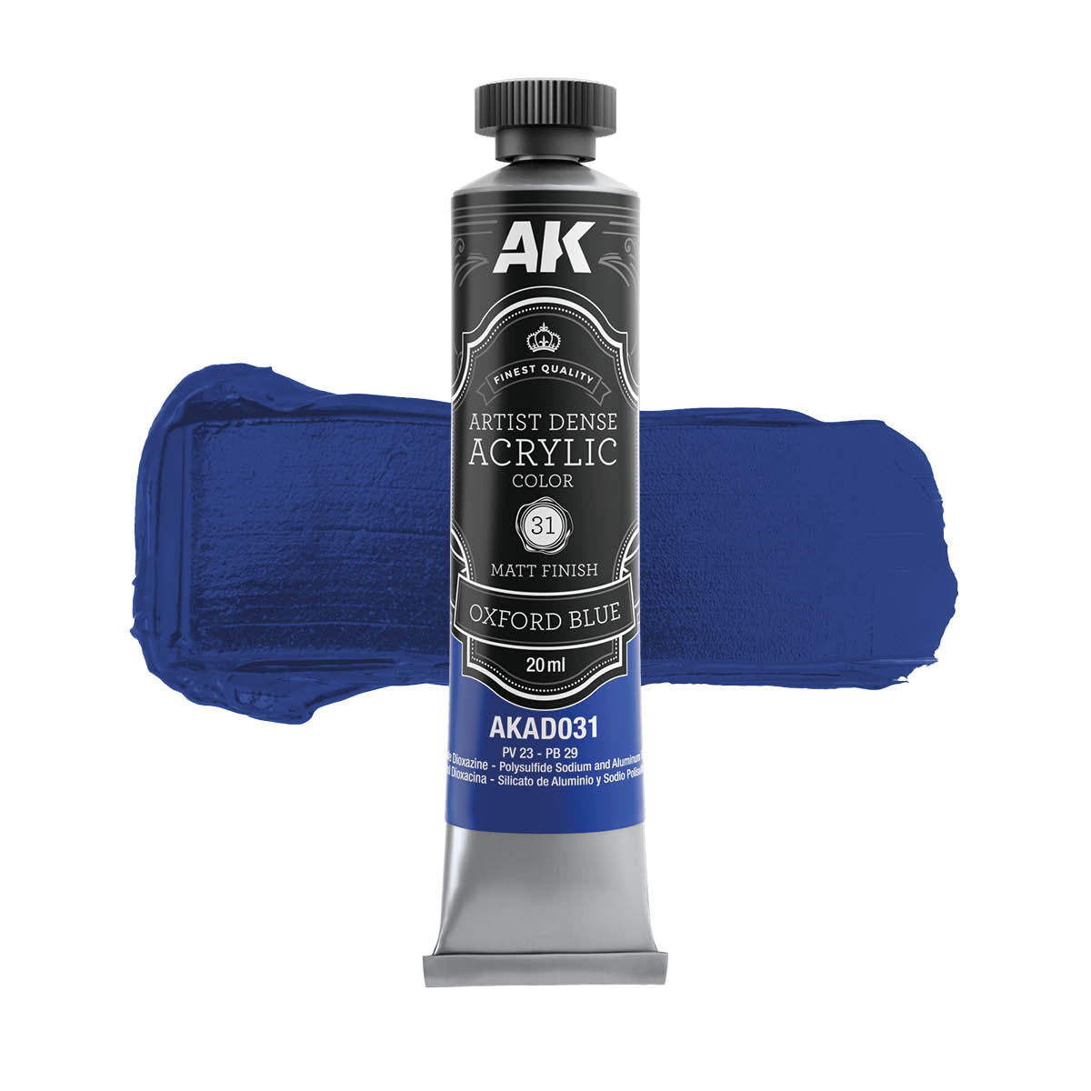 AK Interactive AKAD108 Artist Dense Acrylic Colors - Blue Color Set – image 2