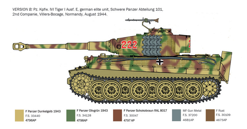Italeri 6754 Sd.Kfz.181 Panzerkampfwagen Tiger I Ausf.E (Late Production) D-Day 80th Anniversary 1/35 – zdjęcie 5