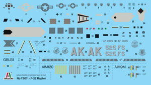 Italeri 72011 F-22 Raptor - Kit complet pour maquettes au 1/72 – image 3