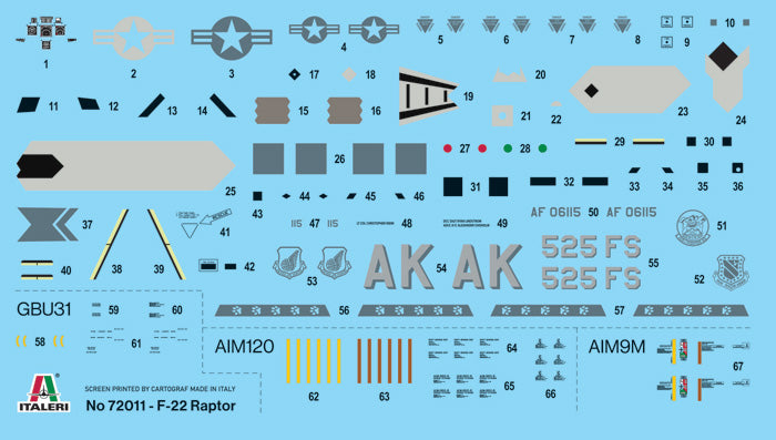 Italeri 72011 F-22 Raptor - Kit complet pour maquettes au 1/72 – image 3