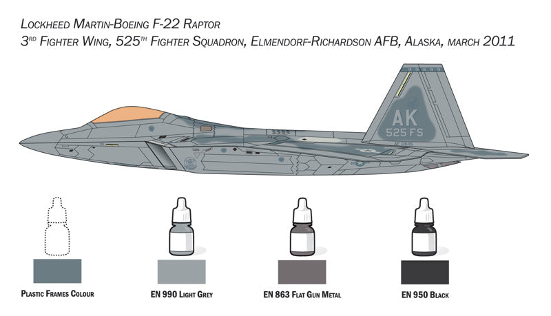 Italeri 72011 F-22 Raptor - Kit complet pour maquettes au 1/72 – image 4