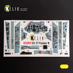 KELIK K32031 SU-27 - Interior 3D Decals For Trumpeter Kit – imagen 3