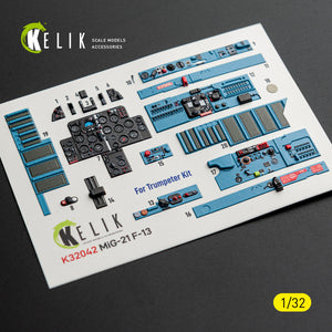 KELIK K32042 Mikoyan MiG-21 F-13 Export Version- Interior 3D Decals (for Trumpeter Kits) 1/32 – zdjęcie 13