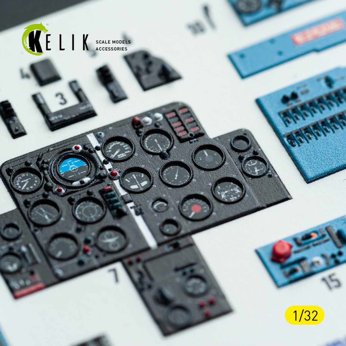 KELIK K32042 Mikoyan MiG-21 F-13 Export Version- Interior 3D Decals (for Trumpeter Kits) 1/32 – zdjęcie 15