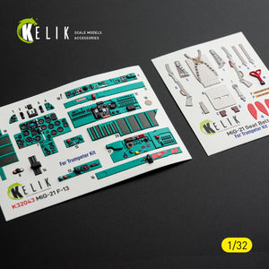 KELIK K32043 Mikoyan MiG-21 F-13 - Interior 3D Decals (for Trumpeter Kits) 1/32 – zdjęcie 7