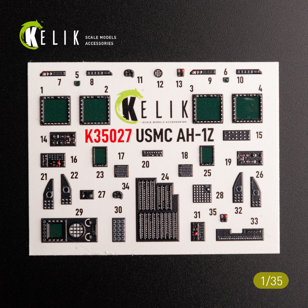 KELIK K35027 AH-1Z Interior 3D Decals For Academy Kit 1/35 – Bild 5