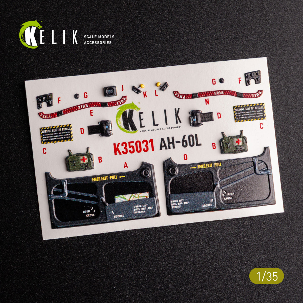 KELIK K35031 UH-60L Interior 3D Decals For Academy Kit – image 5