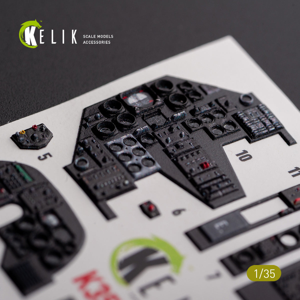 KELIK K35032 AH-1W interior 3D decals for Academy kit 1/35 – Bild 5