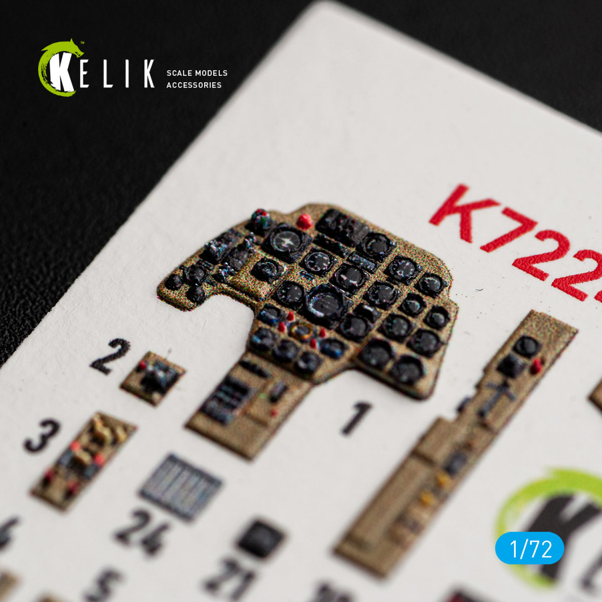 KELIK K72241 Messerschmitt Bf-110 C (Early) - Interior 3D Decals (for Eduard Kits) 1/72 – Bild 7