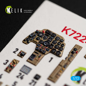 KELIK K72241 Messerschmitt Bf-110 C (Early) - Interior 3D Decals (for Eduard Kits) 1/72 – Bild 7