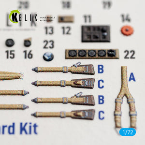KELIK K72241 Messerschmitt Bf-110 C (Early) - Interior 3D Decals (for Eduard Kits) 1/72 – Bild 2