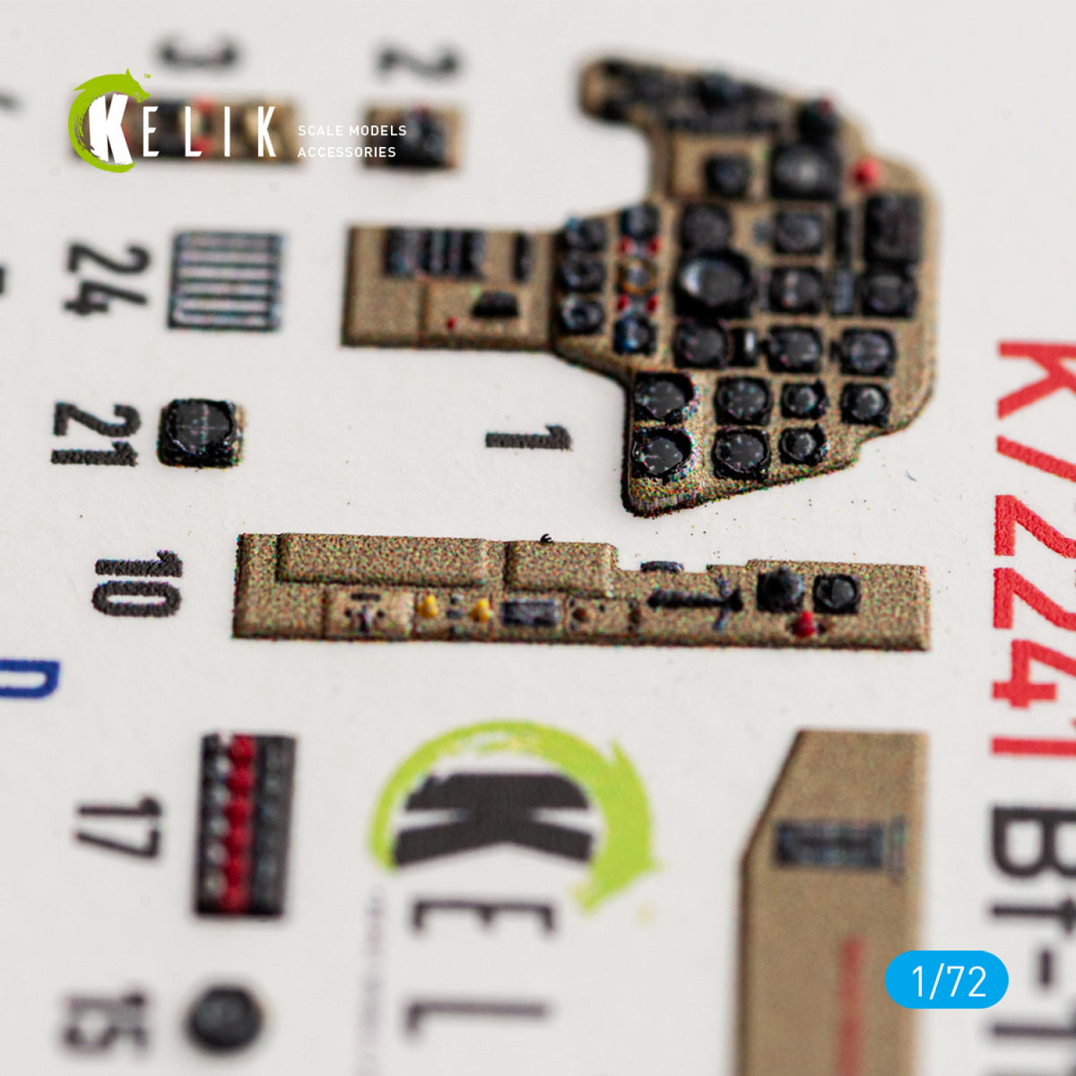 KELIK K72241 Messerschmitt Bf-110 C (Early) - Interior 3D Decals (for Eduard Kits) 1/72 – Bild 5