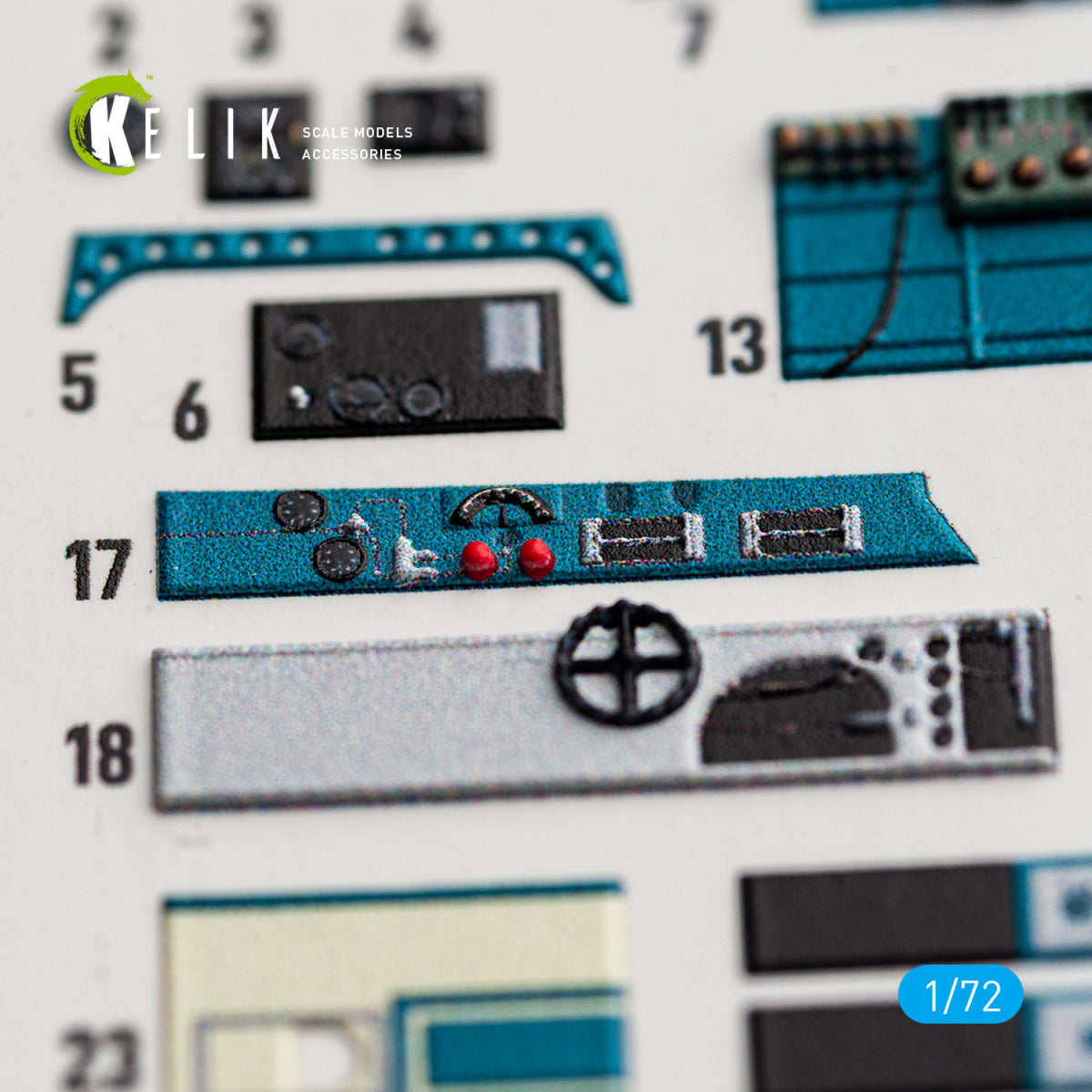 KELIK K72244 Nakajima J1N1-S Gekko - Interior 3D Decals (for Fujimi / Hobby 2000 Kits) 1/72 – imagen 9