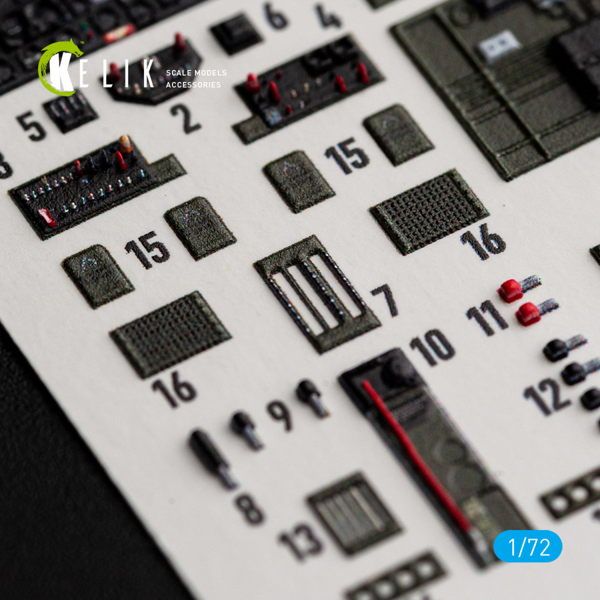 KELIK K72248 North American B-25 J Mitchell - Interior 3D Decals (for Eduard Kits) 1/72 – Bild 2