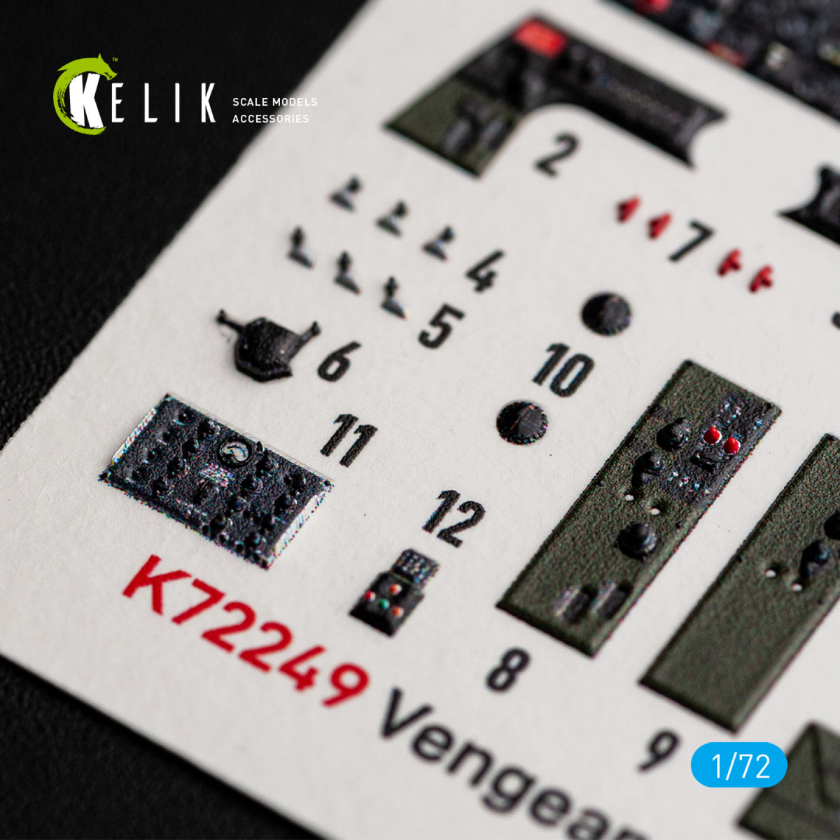 KELIK K72249 Vultee Vengeance Mk.I / Mk.Ia - Interior 3D Decals (for Dora Wings Kits) 1/72 – immagine 2