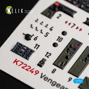 KELIK K72249 Vultee Vengeance Mk.I / Mk.Ia - Interior 3D Decals (for Dora Wings Kits) 1/72 – immagine 2