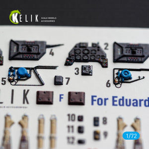 KELIK K72251 Messerschmitt Bf-109 F-2 / F-4 - Interior 3D Decals (for Eduard Kits) 1/72 – image 6